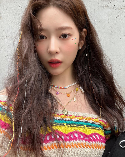 Pull Tricot Avec Creux A rayures Multicolore Minju Izone Mode Kpop