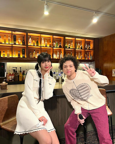 Robe Blanche Col Polo Diagonale Ensemble Joy RedVelvet Duo Love Song