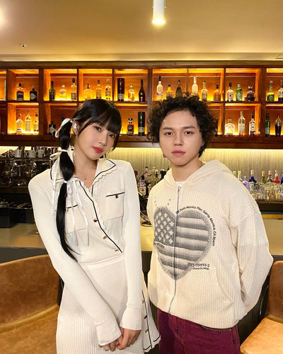 Robe Blanche Col Polo Diagonale Ensemble Joy RedVelvet Duo Love Song