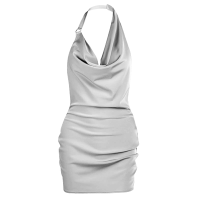 Robe Blanche Effet Voile Satin Sexy Elegante Miyeon G I Dle Nxde Mode