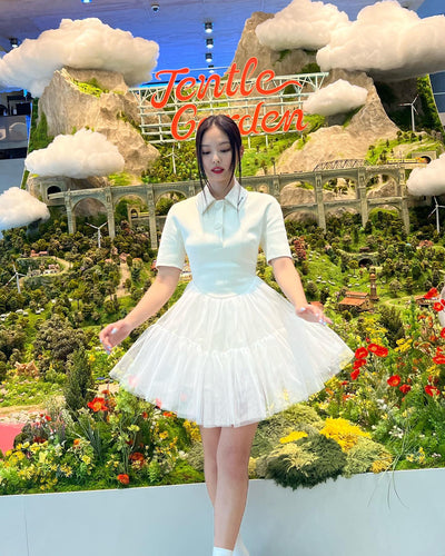 Robe Blanche Jupe Tutu Style Ballet Jennie Jentle Garden BlackPink Mode