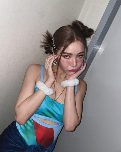 Robe deux pièces Top Trapèze à bretelles Jupe Couleurs assortie Solar