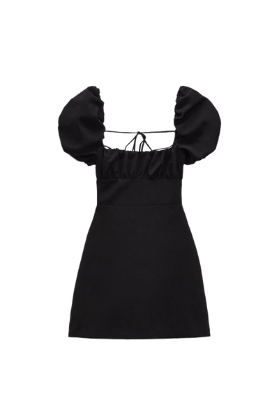 Robe Ete Femme Dos Nu Epaules Bouffantes Joy Red Velvet Mode Quotidienne