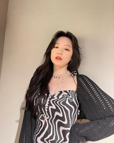 Robe à Imprimé Zèbres Saison Ete Shuhua G I Dle Mode Kpop Femme