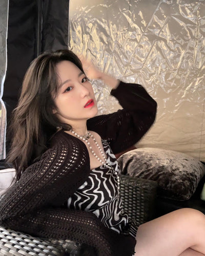 Robe à Imprimé Zèbres Saison Ete Shuhua G I Dle Mode Kpop Femme