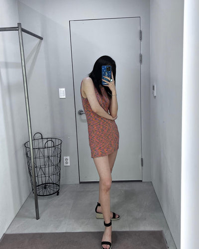 Robe Multicolore Couleur Pastel Col Rond Ryujin Itzy H & M Collab Mode