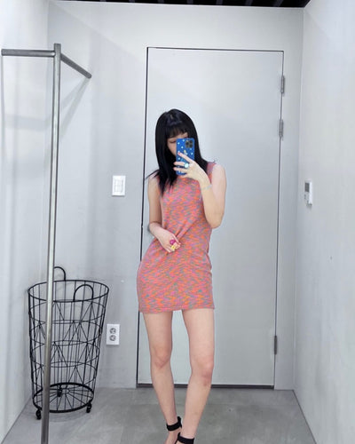 Robe Multicolore Couleur Pastel Col Rond Ryujin Itzy H & M Collab Mode