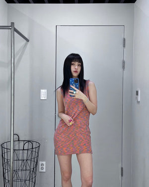 Robe Multicolore Couleur Pastel Col Rond Ryujin Itzy H & M Collab Mode