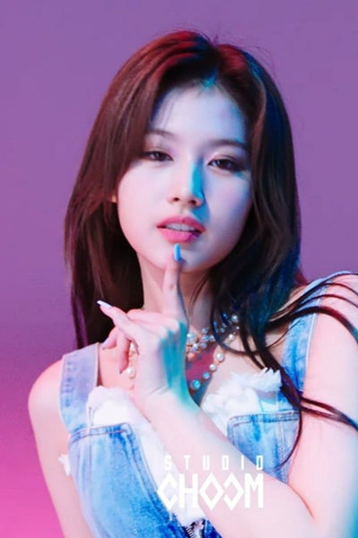 Sana Robe Sexy Patchwork en Jean avec Strap I Can't Stop Me Twice Kpop
