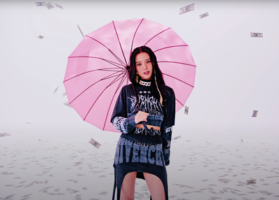 Sweetshirt Superposé Black Air Graffiti Hip Hop Jisoo Shut Down BlackPink