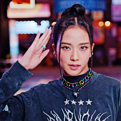 Sweetshirt Superposé Black Air Graffiti Hip Hop Jisoo Shut Down BlackPink