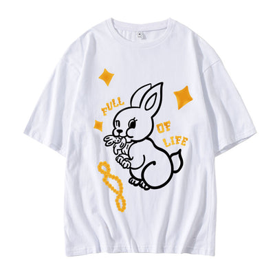 T-Shirt Full Of Life Lapin Bunny Fan NewJeans Ador Merchandise K Pop