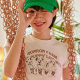 T Shirt Dalmatien RonRon Farm Puppy Lovers Rose BlackPink