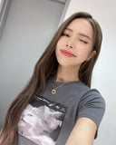 T Shirt Vintage Meme Chat Radiohead Solar Mamamoo Mode Femme Corée