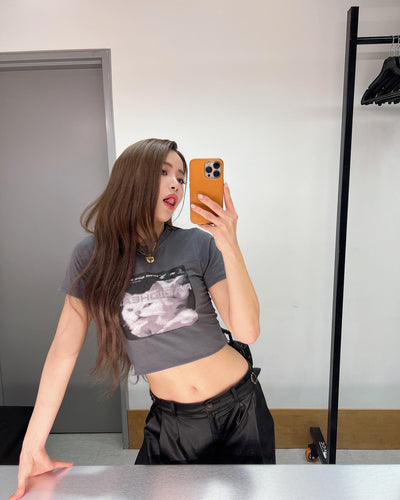 T Shirt Vintage Meme Chat Radiohead Solar Mamamoo Mode Femme Corée