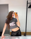T Shirt Vintage Meme Chat Radiohead Solar Mamamoo Mode Femme Corée