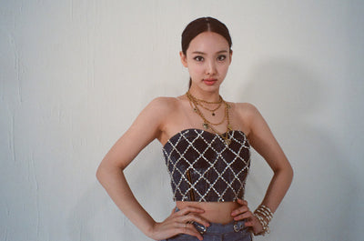 Top Nayeon Chaeyoung Momo Twice I Can't Stop Me MV Débardeur Mode Coréenne