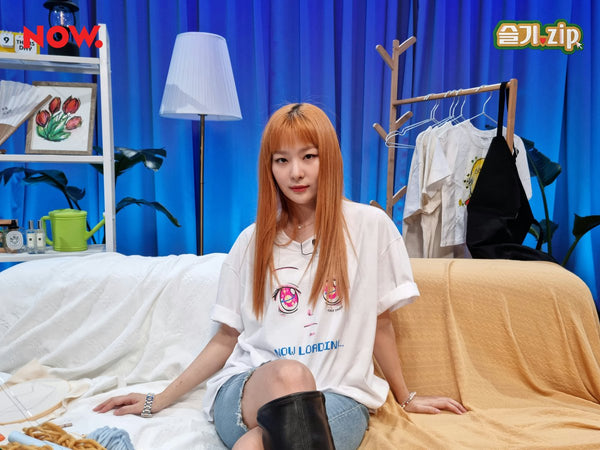 T Shirt Now Loading Yeux Manga Girly Anime Seulgi Zip Red Velvet