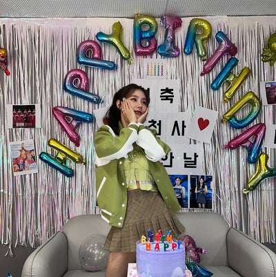 Veste Ample Vert et Blanc Manches Bicolores Miyeon G Idle Mode Décontracté