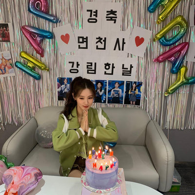 Veste Ample Vert et Blanc Manches Bicolores Miyeon G Idle Mode Décontracté