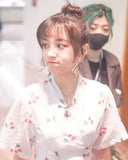 Yuqi Robe Cerise Mi-Longue Jupe Stage Boom 爆裂舞台 Recording